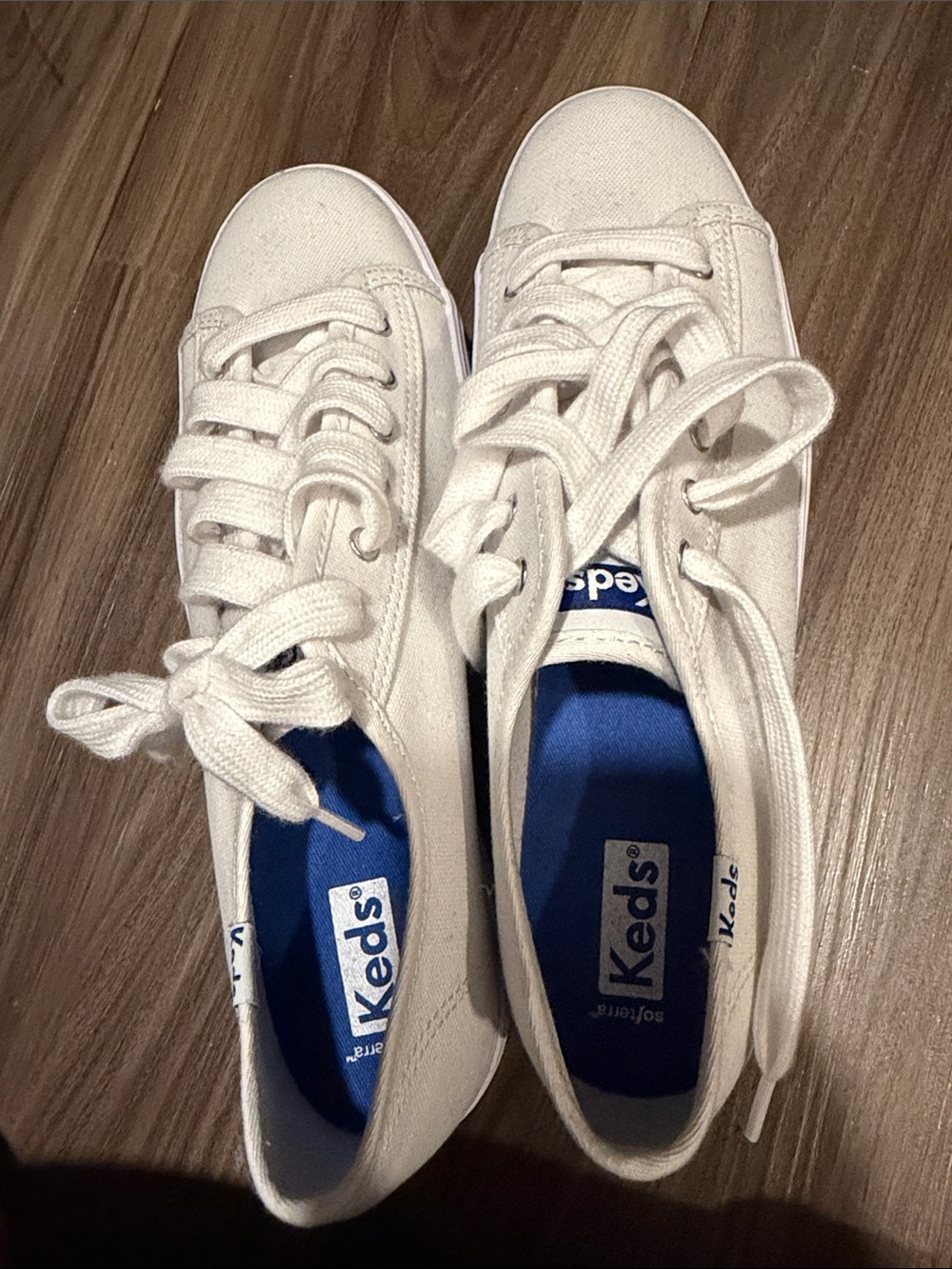 Keds Champion Original White Canvas Lace Up Sneakers